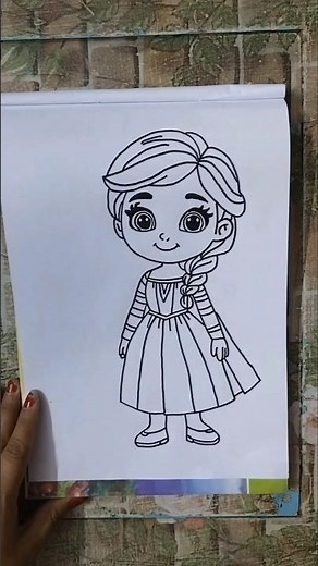 Queen Elsa Drawing | How To Draw Disney Princess Elsa #shorts #elsa #disney #princess #drawing #art
