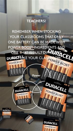 Teachers, venn diagrams can also remind you to use a battery that has Power Boost Ingredients that do not exist anywhere else in the universe. | Duracell