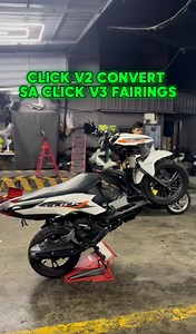 1.3M views · 10K reactions | Click V2 Convert sa V3 yung fairings RS1 Moto District Shining Monkeys Auto Spa & Cafe | Motortambay | Facebook