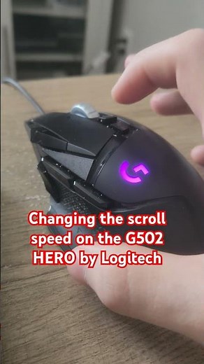 How to change the scroll speed on the Logitech G502 HERO, G502 scroll speed setting #logitech #mouse