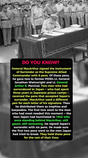 Why MacArthur Kept Switching Pens at the Surrender