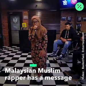 "I realized that there are more Muslim women who want to rap." Meet Noor Ayu Fatini Mohd Bakhari a.k.a. Bunga. The 19-year-old has become prominent face in Malaysia's rap scene. | Bloomberg Originals | Facebook