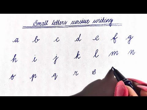 a to z cursive writing | small letter alphabets for beginners