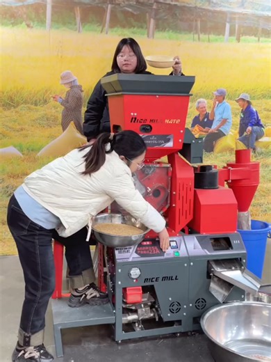 5-in-1 rice hulling and milling machine, capacity ≥150 kg per hour.#ricemill #machinery #farmer