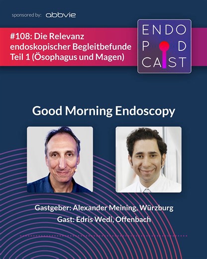 endoscopy campus on Instagram: "Good Morning Endoscopy! 🎙 Folge #108: Die Relevanz endoskopischer Begleitbefunde Teil 1 (Ösophagus und Magen) Endoskopische Zufalls-/Begleitbefunde wie Glygenakanthosen, Magenschleimhautinseln oder Rötungen sind relativ häufig. Unklar ist jedoch deren Relevanz. Müssen wir alle diese Befunde beschreiben? Im Zweifelsfall sogar biopsieren? Hierüber spreche ich mit Edris Wedi, Chefarzt am Klinikum Offenbach. 👂 Hör jetzt rein und abonniere den ENDO Podcast auf. Link 