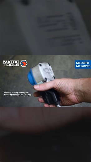 Gear up at a 15% dicount! The ultimate access air impact tool that doesn't skip on power, the Matco Tools 3/8" and 1/2" Pneumatic Palm Impact Wrenches. Get the deal from your Matco Distributor for a limited time!!! MT268PB 3/8" Drive MT2612PB 1/2" Drive #matco #matcotools #airtools #autorepair #mechaniclife | Matco Tools