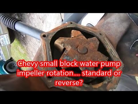 Chevy small block water pump impeller rotation direction