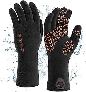 KastKing HydroSense Waterproof Fishing Gloves, 100% Waterproof and Breathable Cold Weather Fishing Gloves, Ideal for Ice Fishing, Winter Fishing & Outdoor Winter Sports, Fishing Gloves Men Women