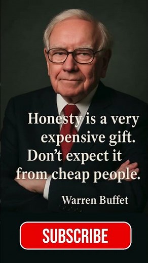 Honesty Is a Very Expensive Gift — Warren Buffett | Powerful Life Lesson & Motivational Quote