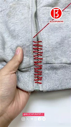 BILOCHPURATIPS 2 DIY on Instagram: "This is how to fix a broken zipper Part 2352 Follow My Page Instagram : @bilochpuratips2diy Follow My Page Instagram : @bilochpuratips2diy . . . . . . #bilochpuratips2diy #bilochpuratips #needlework #sewing #reels ."