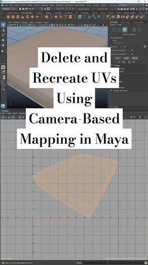 How to Delete and Recreate UVs Using Camera-Based Mapping in Maya #mayamodeling #uv