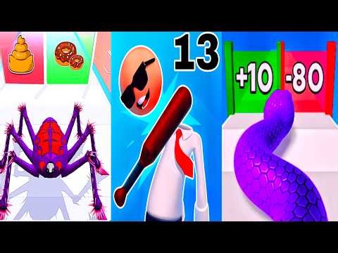 Crazy Office Game | Snake Run Race Game | Spider & Insect Evolution Run game | #13