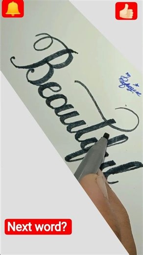 How to write word Beautiful in cursive writing, | #calligraphy , #englishhandwriting, #cursive
