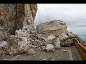 Landslide, large rocks,stones falling with a low frequency rumble 1 sound effect free for use