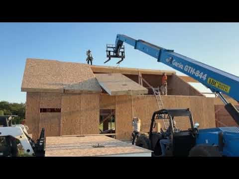 One minute SIP roof panel installation