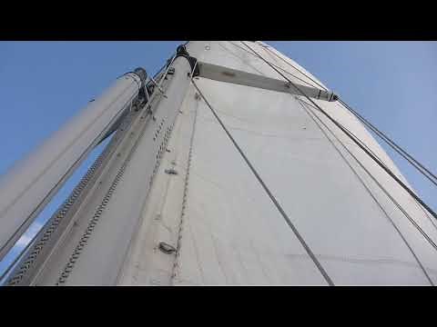 Single Handed Solo Sailing. How I Rig Main Sail Reefing Lines.