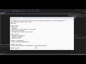 Hangman in C# - 02 - Method Signatures in OOP