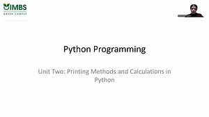 Python Programming - Unit 2