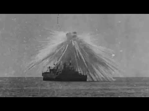 Battleship Aerial Bombardment Demonstration Obsolete Ships 1920s Vintage Footage General Mitchell