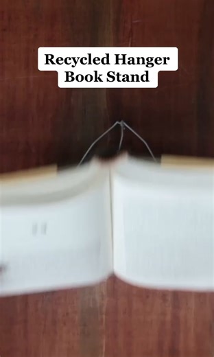DIY Recycled Hanger Book Stand Tutorial