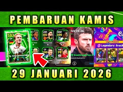 UPDATE THURSDAY JANUARY 29TH NEW EPIC, CARNIVAL, POTW & NEW MANAGER EFOOTBALL 2026 MOBILE