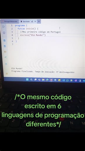 Códigos em 6 Linguagens de Programação