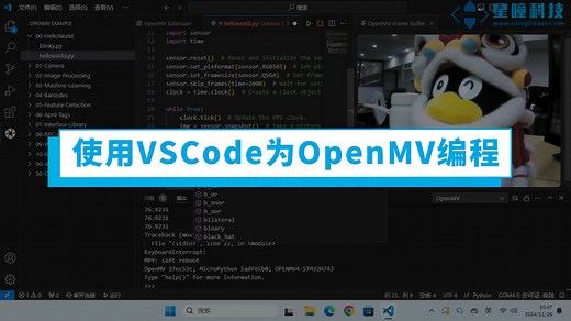 【星瞳科技OpenMV VSCode插件来喽】使用VSCode为OpenMV智能摄像头编程