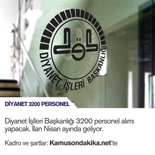 Diyanet 3200 personel alımı yapacak