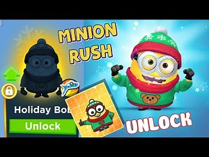 Minion Rush New Minion Holiday Bob Unlock gameplay walkthrough ios android