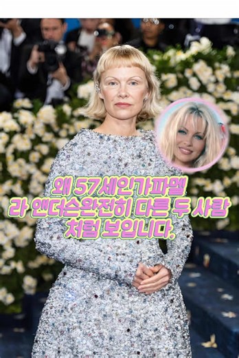 왜 57세의 파멜라 앤더슨은 완전히 다른 두 사람처럼 보일까요?#pamela #anderson #star #fyp #foryoupage