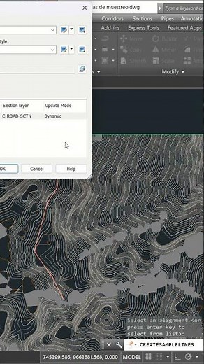 🔴Creación de Sample Lines en AutoCAD Civil 3D: Domina las Líneas de Muestreo