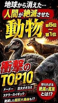 【環境の闇】人間が絶滅させた動物TOP10 第5位～第1位