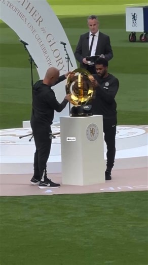 Reece and Maresca presenting the CWC trophy at the Bridge | Ariyehun Olumide Elijah