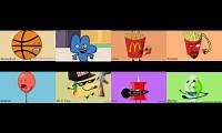 Mix of 8 videos from youtube : BFDI Auditions Mashup