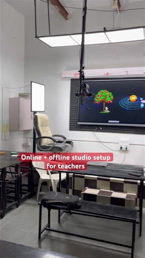 Online and offline hybrid studio setup for teachers