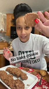 Day 6 of my 25 Days of Christmas cookies/ elf on the shelf No bake cookies Ingredients: • 1/2 stick butter • 2 cups sugar • 1/2 milk • 1/4 cup cocoa • 1 cup peanut butter • 2 cups quick oats • teaspoon vanilla Instructions: ￼ In a large pot add sugar, milk, butter, and cocoa powder. Slowly bring to a boil while whisking. Once at a boil allow to boil for one minute (I set a timer and stopped the whisking). Remove from heat and add in oats. Mix well. Add in peanut butter, mix well. Last add in van