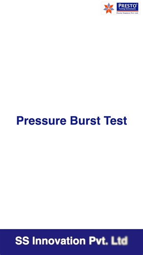 Pressure burst test on pouch.