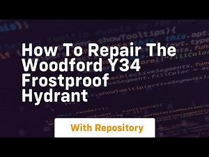 How to repair the woodford y34 frostproof hydrant
