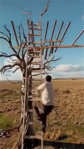Amazing Tree Hut Construction on a Dry Tree | Full Timelapse Build #backyardpool #timelapse