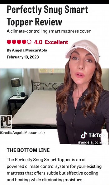 The Perfectly Snug Smart Topper is an air-powered climate control system for your existing bed. It’s the best solution I’ve tried for combating night sweats. Check out my full review on PCMag.com, based on 6-months of at-home testing, for all the details and firsthand comparisons against the Eight Sleep mattress cover. https://www.pcmag.com/reviews/perfectly-snug-smart-topper #sleeptech #perfectlysnug #smarttopper #eightsleep #sleep #nightsweats #thermoregulation #smarthome #dream #techtok #gree