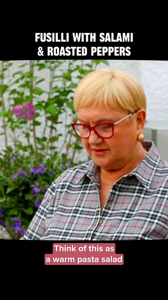 Fusilli with Salami and Roasted Peppers Recipe