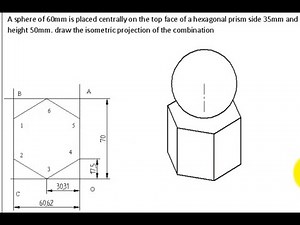 Isometric projection Problem No 34 Engineering drawing, Isometric Computer Aided engineering drawing