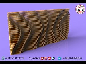 #Parametric 3D Wall #How to Make in Artcam#3D#DECOR wall #CNC #woodworking #3D Panel #Furniture #Bed