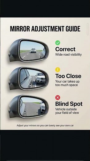 Rear view mirror adjustment guide #automobile #subuscribe