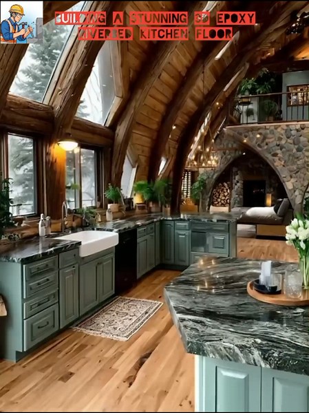 Stunning 3D Riverbed Kitchen Floor DIY Guide