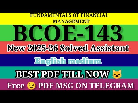 BCOE 143 SOLVED ASSIGNMENT 2025-26 in English ll bcoe 143 solved assignment 2026 ll ignou bcoe143