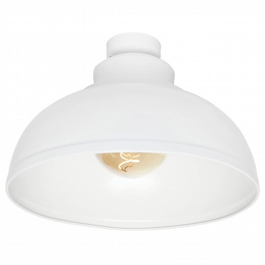 Brilliant 28cm White Matt Foundry DIY Install Batten Fix Light Shade