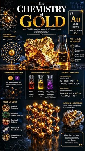 Top 10 facts about gold ⚡ Full Chemistry Explained Science of Gold 😎 Amazing Facts & Properties