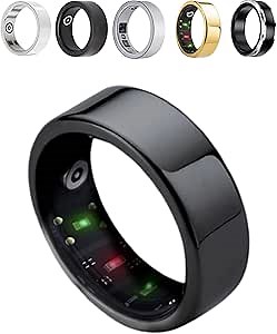 Smart Ring - Ideal Gift, Multifunctional Sports Ring with Charging Box, Stylish & Practical Black (NO 22)