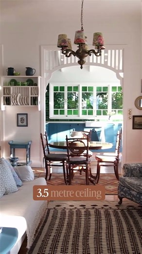 A pattern-filled, eclectic cottage that feels like a warm hug 🤍